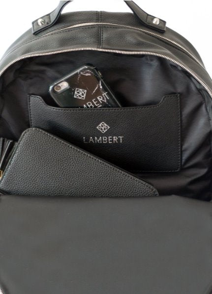 Sac à dos en cuir vegan - Charlotte noir - Lambert par Lambert vendu par MlleetCoco.com