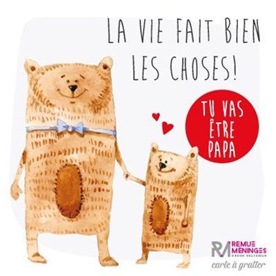 Carte à gratter - Tu vas être papa - Remue Méninges par Remue Méninges vendu par MlleetCoco.com