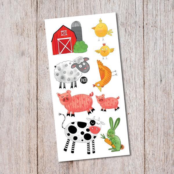 Tatouages temporaires - Ma journée à la ferme - Pico tatouage par Pico tatouage vendu par MlleetCoco.com