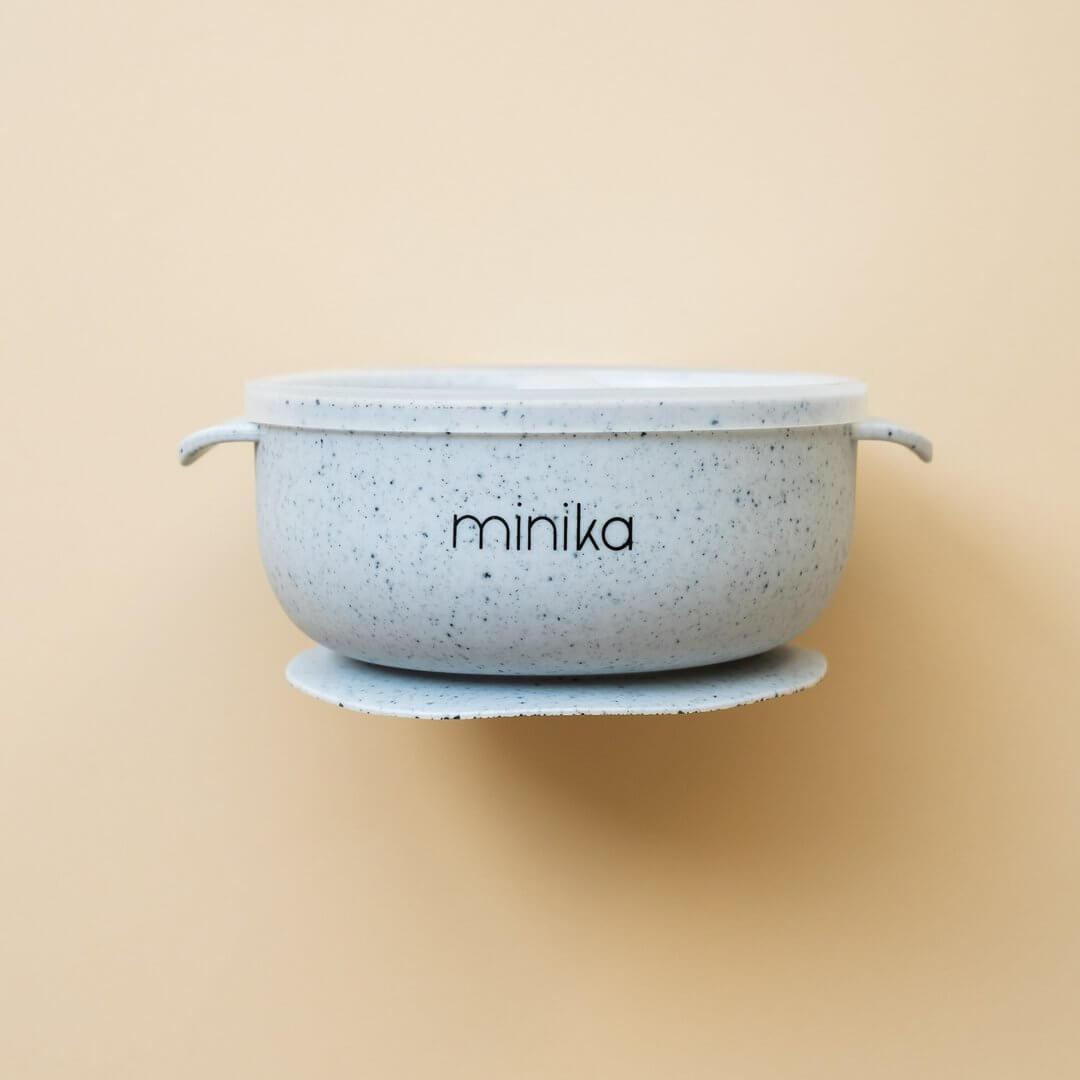 Minika bol avec couvercle en silicone pour enfant ice compagnie québécoise