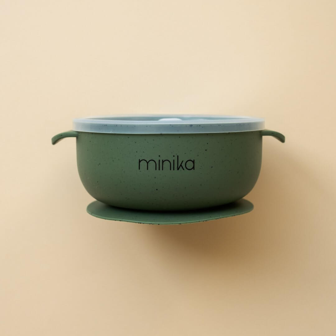 Minika bol avec couvercle en silicone pour enfant leaf compagnie québécoise