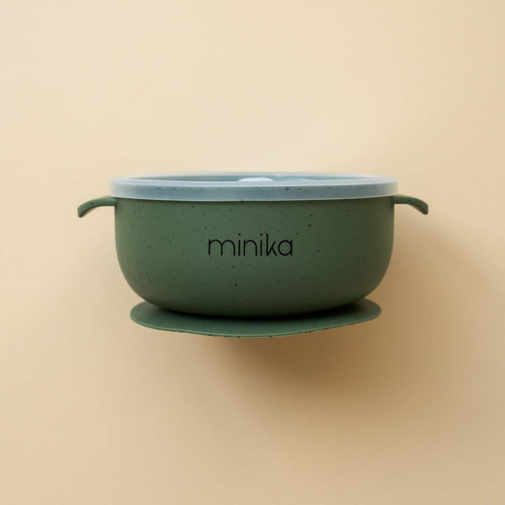 Minika bol avec couvercle en silicone pour enfant leaf compagnie québécoise