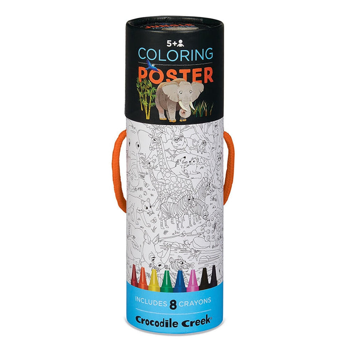 affiche colorier animaux jungle collant crayons bricolage crocodile creek
