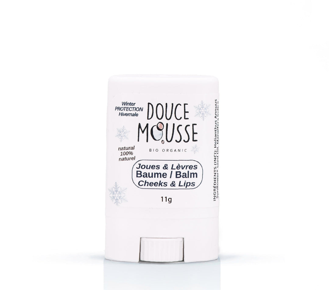 Douce mousse protecteur lèvres joues naturel produit bébé enfant