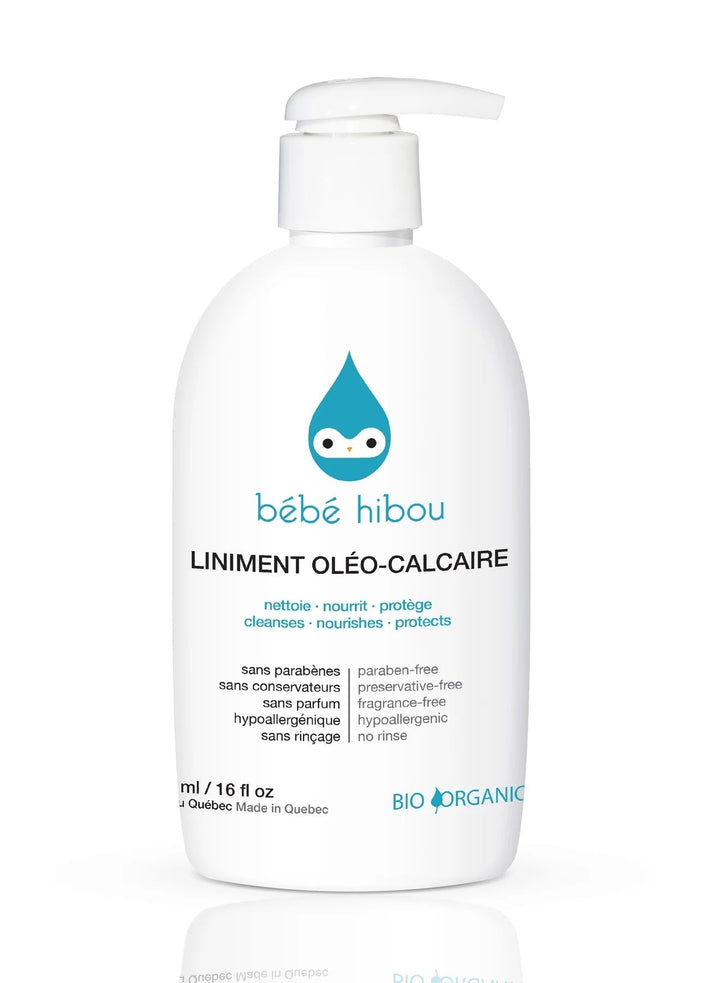 Bébé hibou liniment oléo calcaire changement couches enfants compagnie québécoise