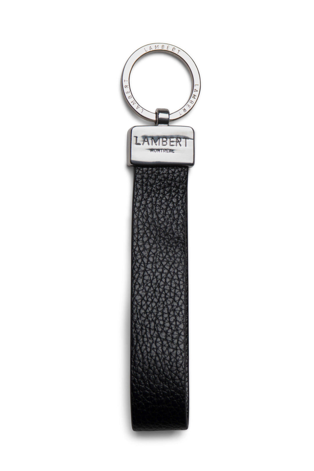 porte clef lambert cali noir compagnie quebecoise cuir vegan