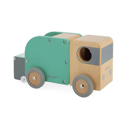 camion poubelle bois janod enfant apprentissage amusant