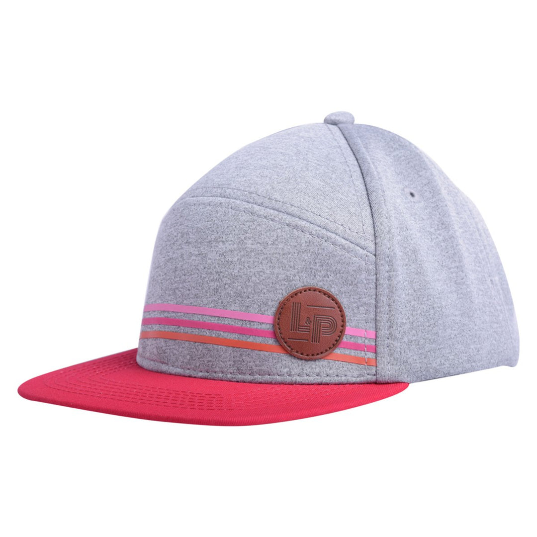 Casquette Snapback Portland 2.0 - Gris avec lignes orange et roses - L&P par L&P vendu par MlleetCoco.com