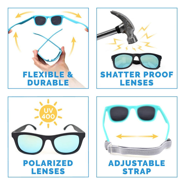 lunette soleil xplorer jan jul bleu grivré accessoire enfant