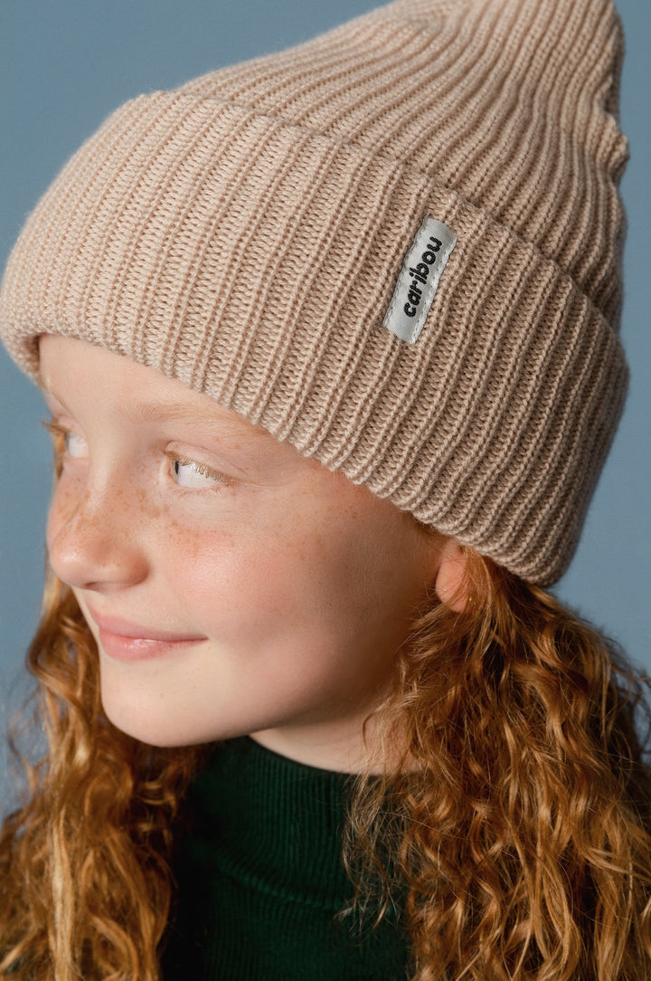 Caribou tuque pêcheur laine mérinos beanie hiver taupe compagnie québécoise