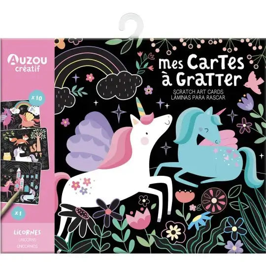 carte gratter auzou theme licorne enfant bricolage 