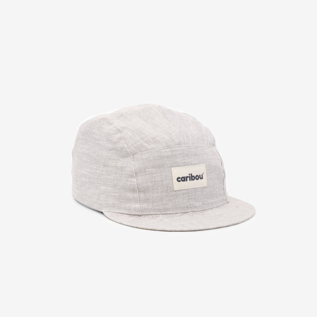 Caribou casquette lin écru beige compagnie québécoise bébé enfant