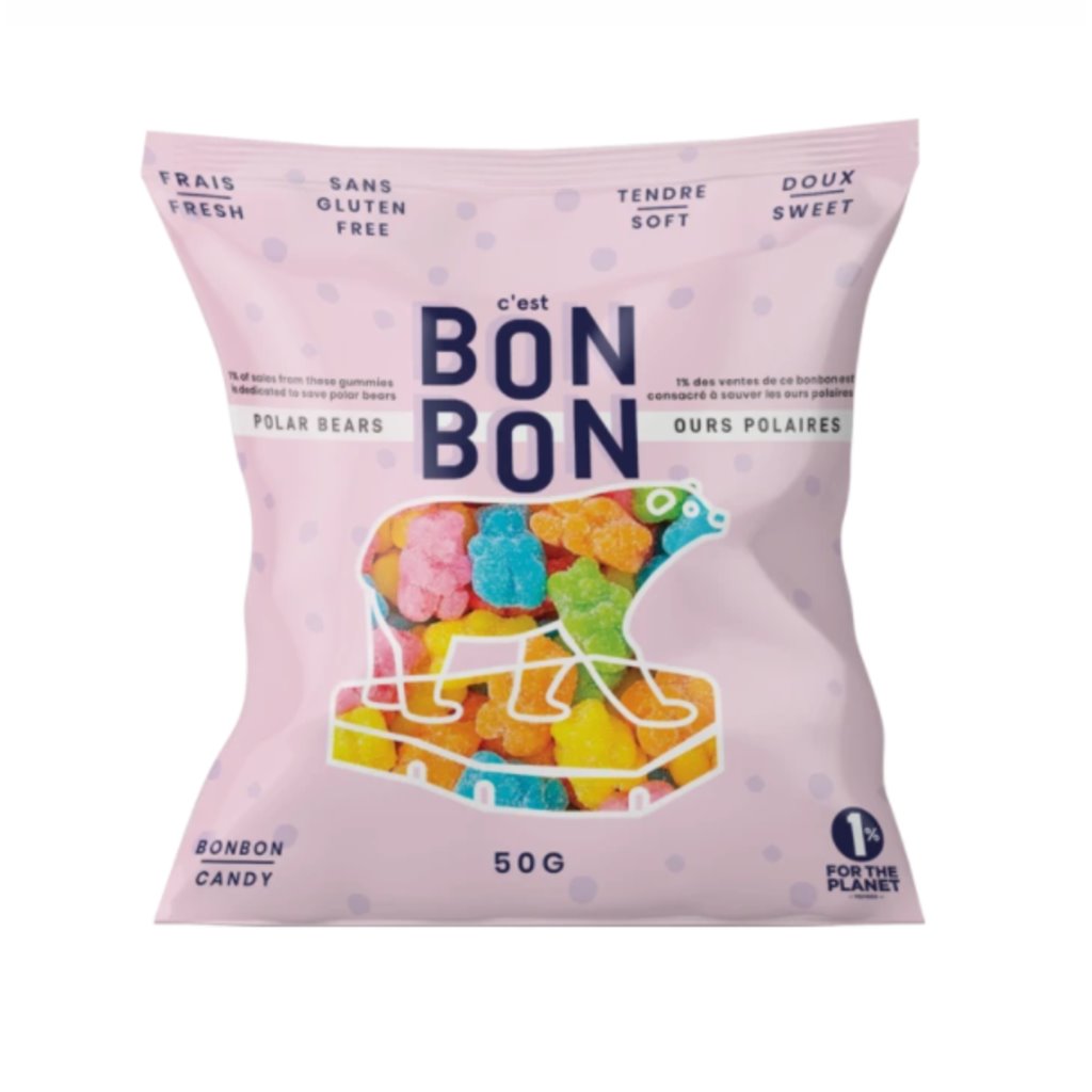 Petit sachet de bonbons 50 g - Ours polaires - La boite à bonbons par La boite à bonbons vendu par MlleetCoco.com