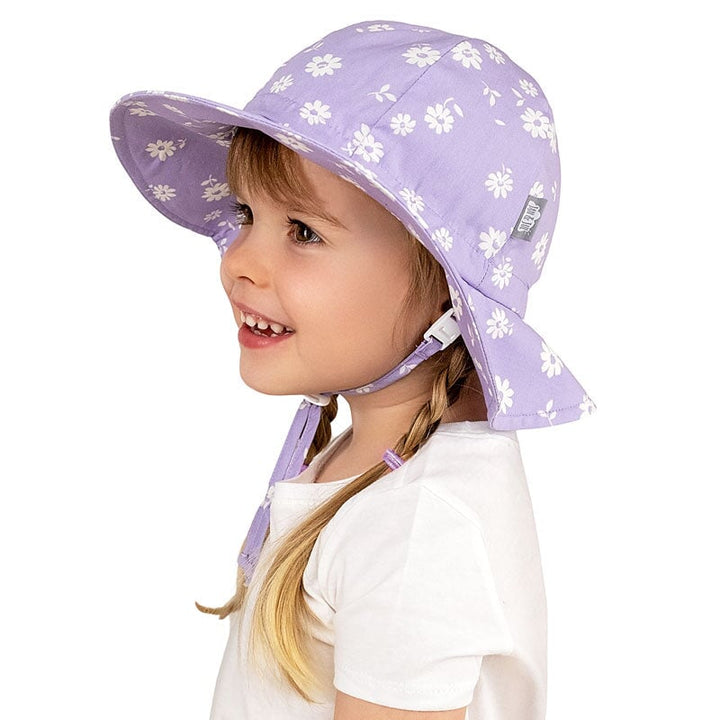 chapeau évolutif jan jul mauve violet marguerittes blanches enfant
