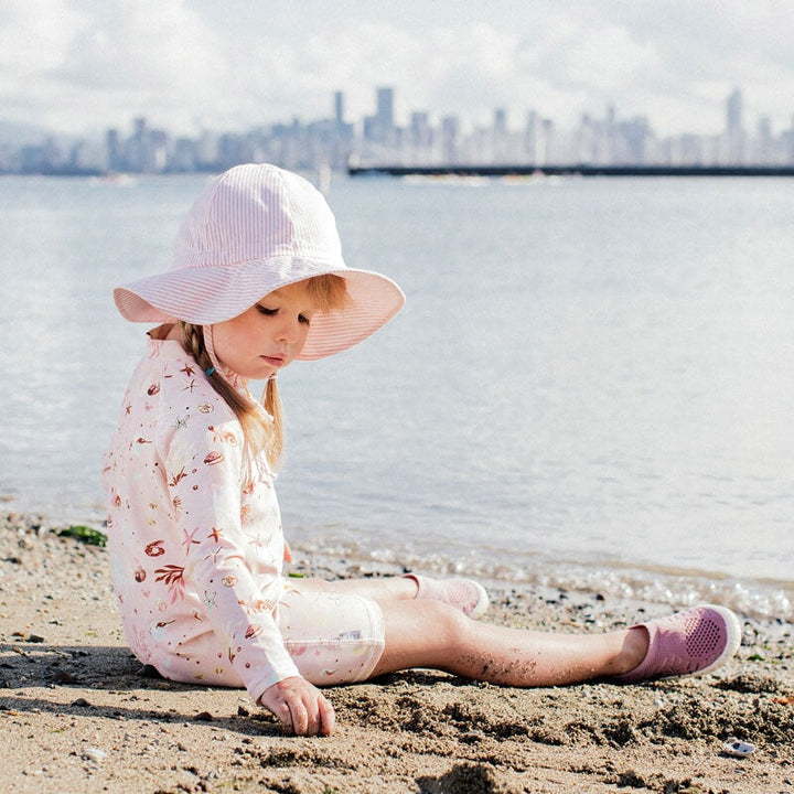 Jan n jul chapeau uv évolutif rayé rose et blanc enfant