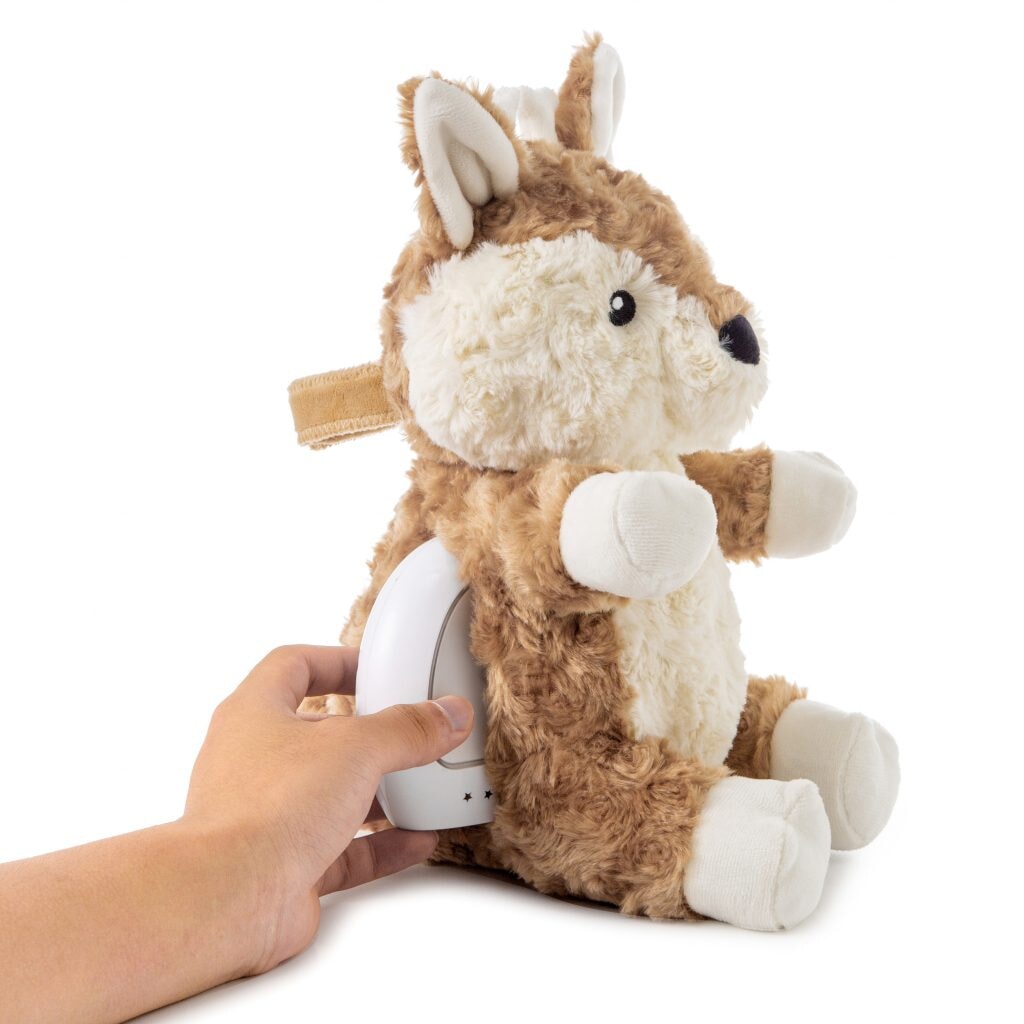 cloudb peluche musicale lumineux finley faon jouet
