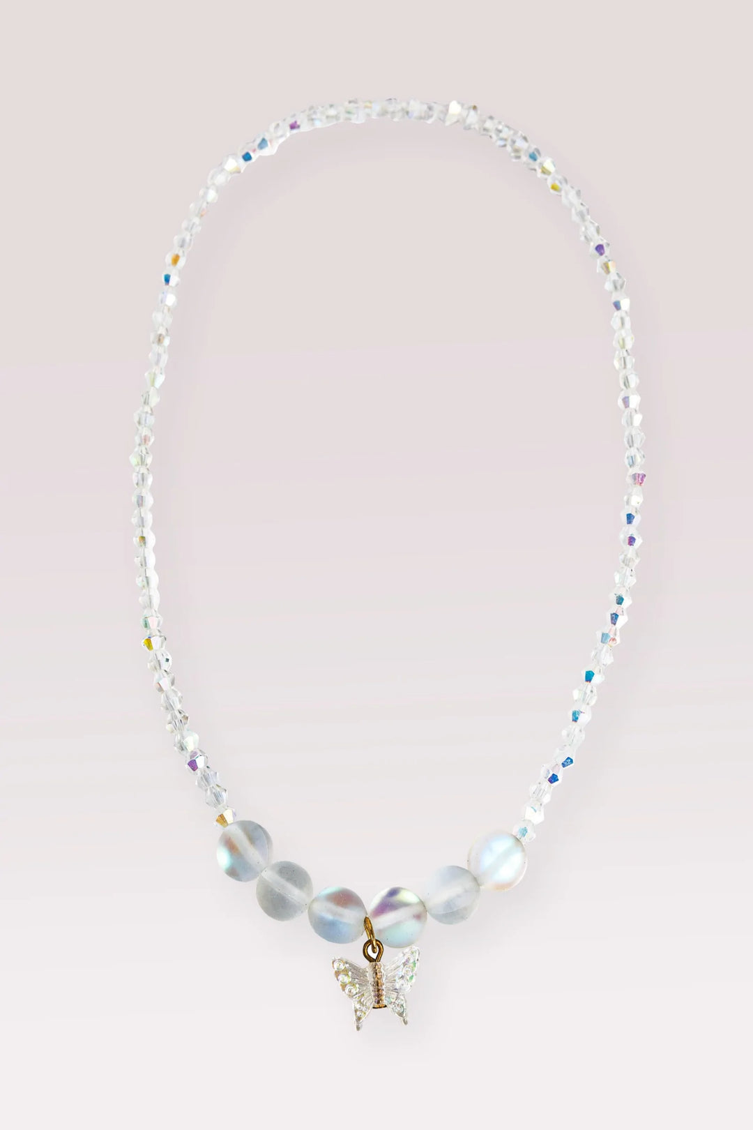 collier perle verre breloque papillon  great pretenders bijou enfant