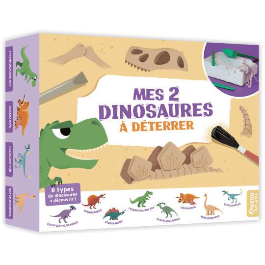 Jeu éducatif - Mes 2 dinosaures à déterrer - Auzou Éditions Jouet/jeux Auzou éditions 