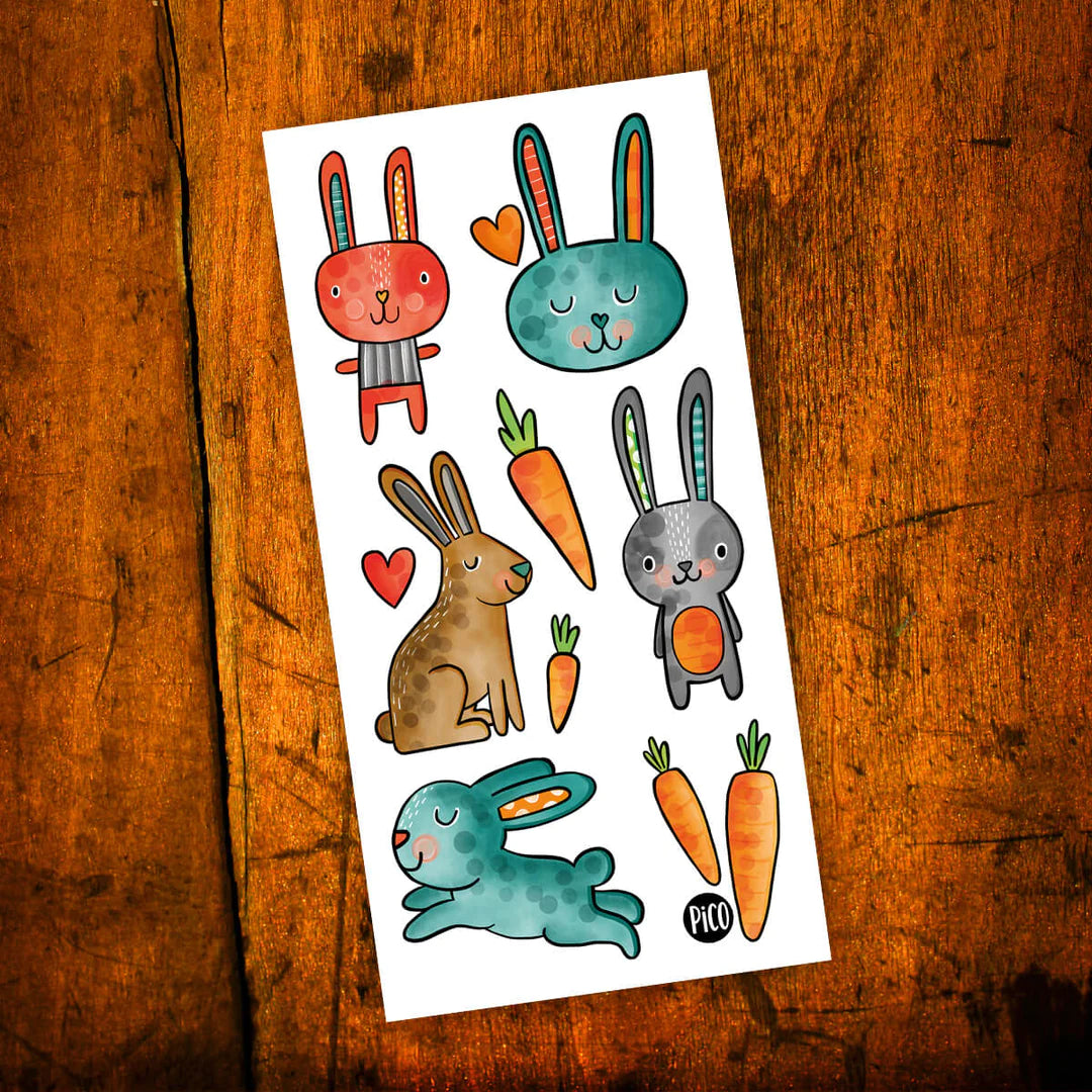 les doux lapinous tatouage temporaire pico enfant