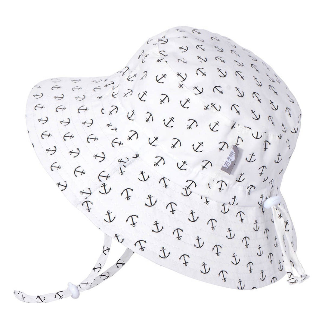 Chapeau UV évolutif - Fond blanc avec ancres noires - Jan & Jul  par Jan & Jul vendu par MlleetCoco.com
