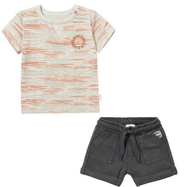 ensemble orange avoine short charcoal vêtement bébé Noppies