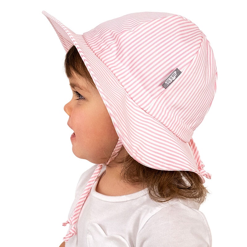 Jan n jul chapeau uv évolutif rayé rose et blanc enfant