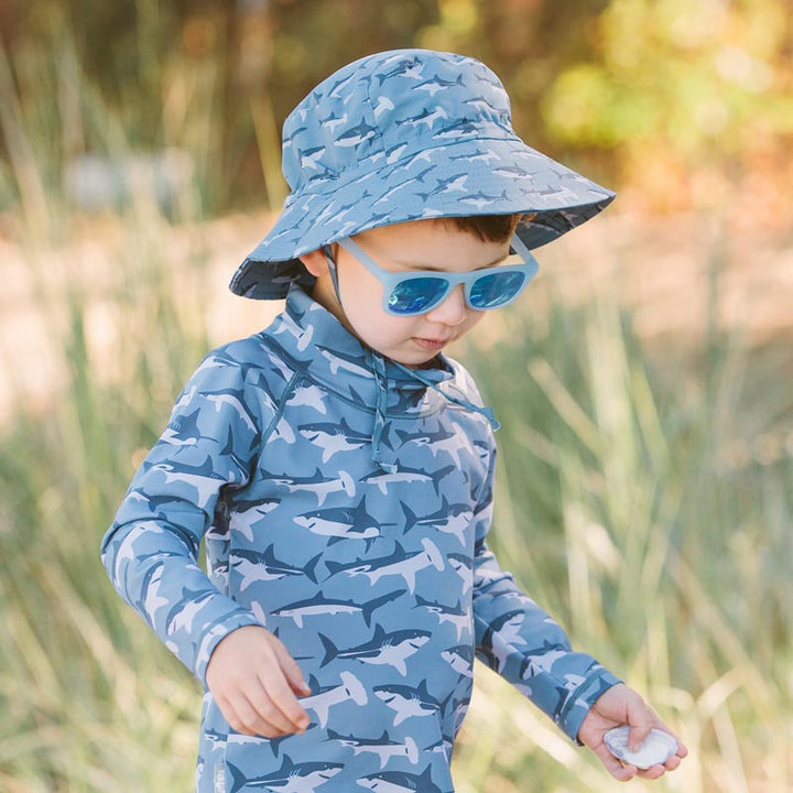 lunette soleil xplorer jan jul bleu grivré accessoire enfant