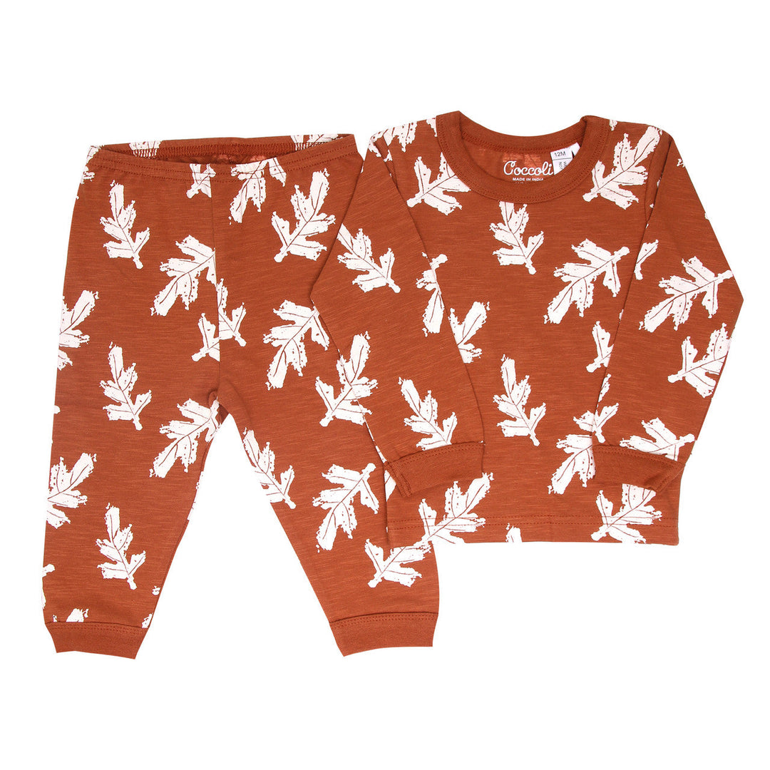 pyjama deux piece coccoli feuille erable enfant