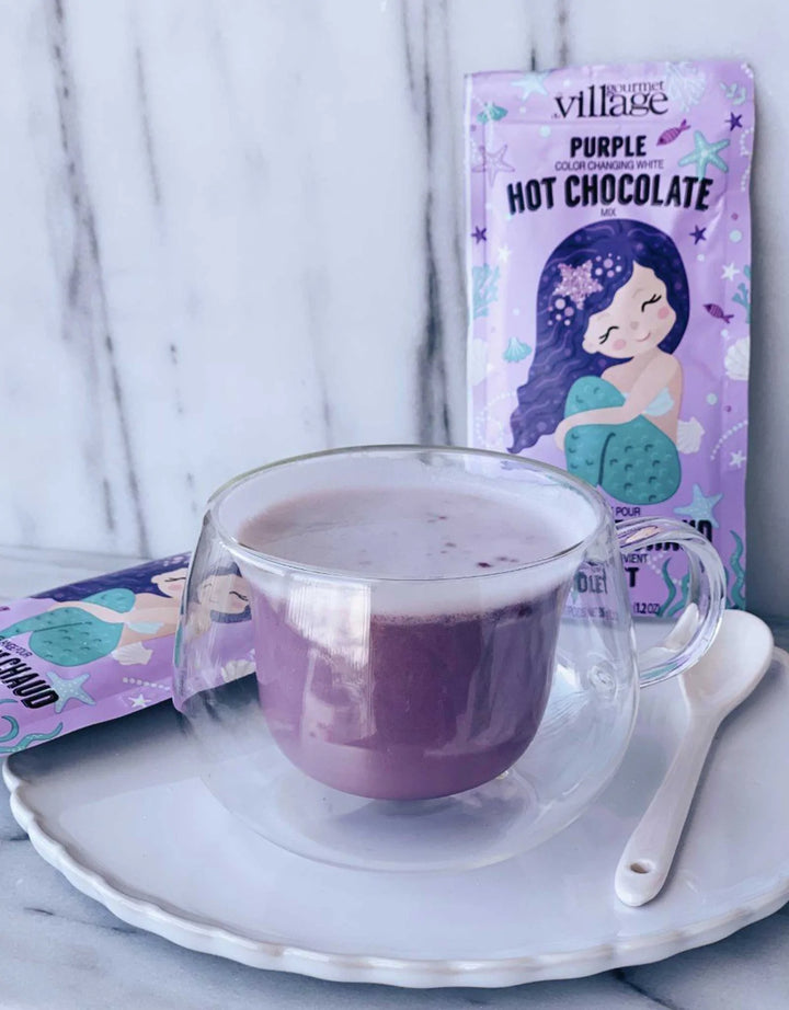 chocolat chaud sirene violet vanille noix coco gourmet village