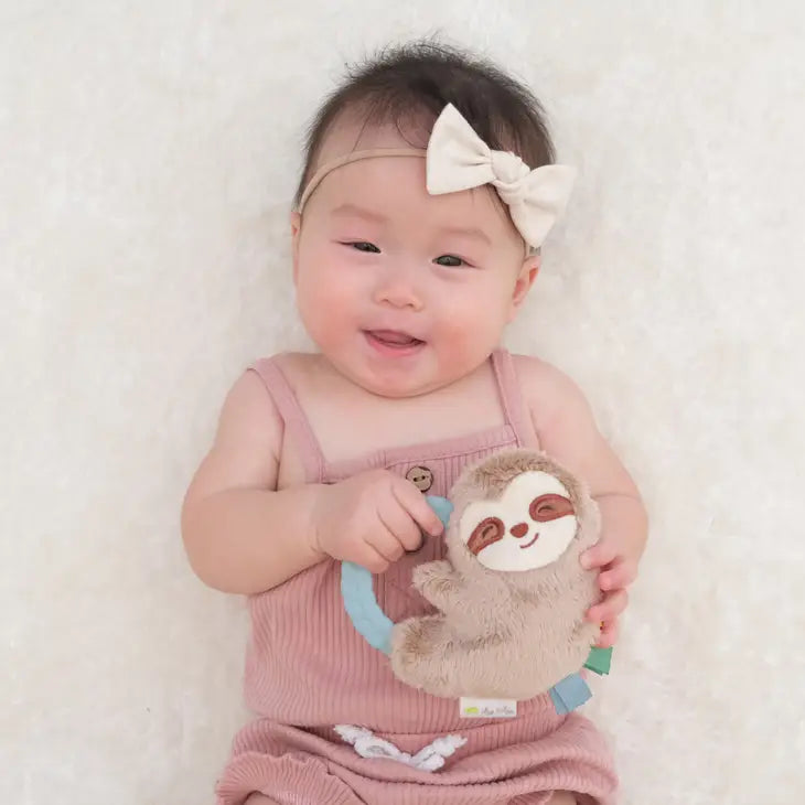 Itzy ritzy hochet dentition grelot paresseux sensorielle bebe