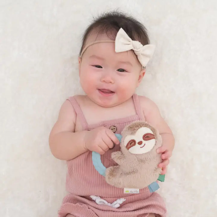 Itzy ritzy hochet dentition grelot paresseux sensorielle bebe