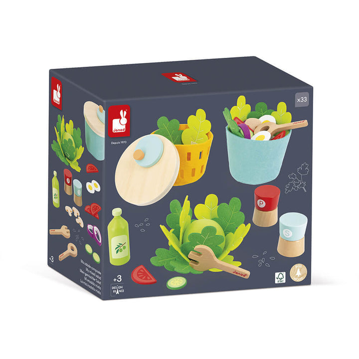 Janod jeu imitation ensemble salade composee feutre bois 3 ans