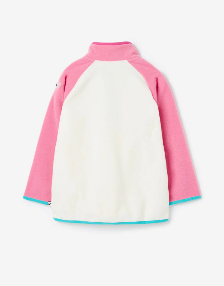 pull manches longues rose blanc bleu ouverture bouton Joules