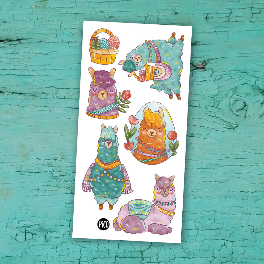 les lamas zens pico tatouge temporaire enfant