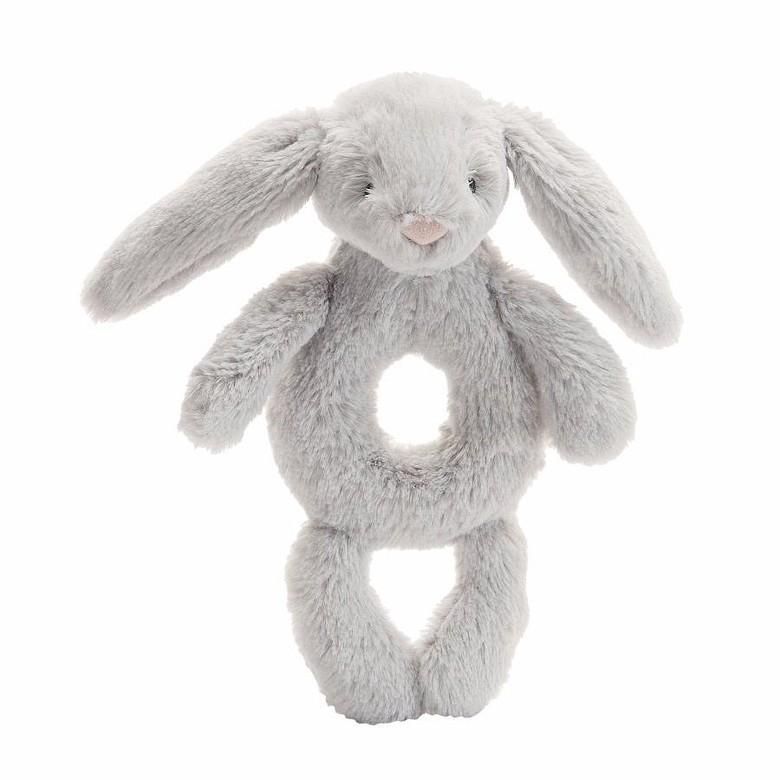 Hochet - Lapin gris - Jellycat par Jellycat vendu par MlleetCoco.com