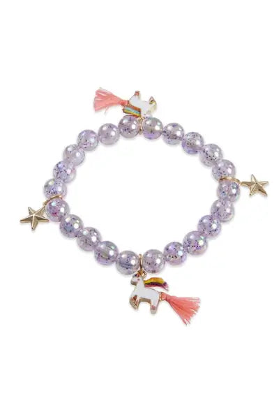 bracelet licorne etoile mauve fille enfant 