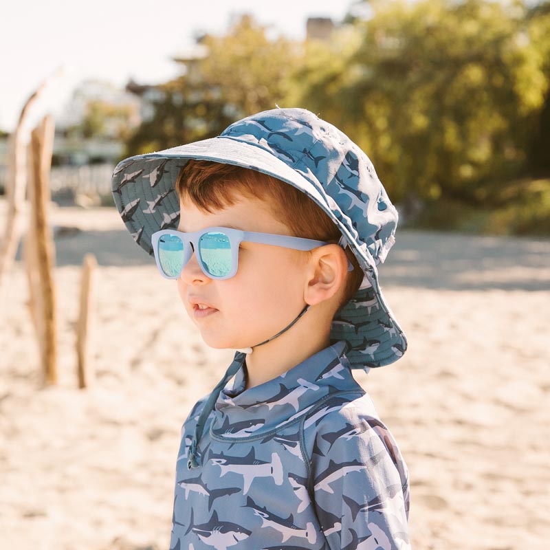 lunette soleil xplorer jan jul bleu grivré accessoire enfant