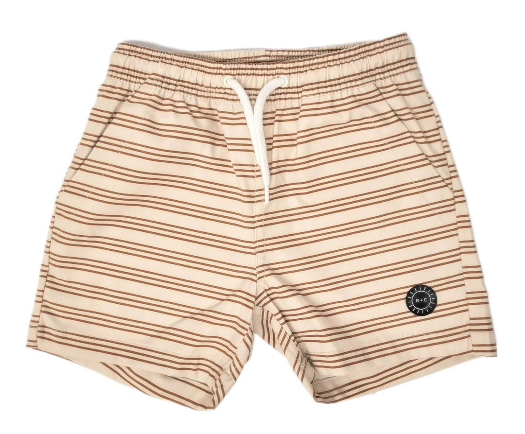 maillot de bain taille élastique rayé beige cacao Noppies