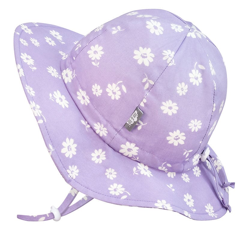 chapeau évolutif jan jul mauve violet marguerittes blanches enfant