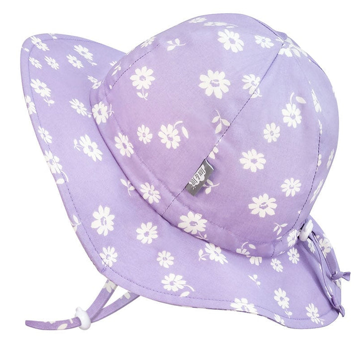 chapeau évolutif jan jul mauve violet marguerittes blanches enfant