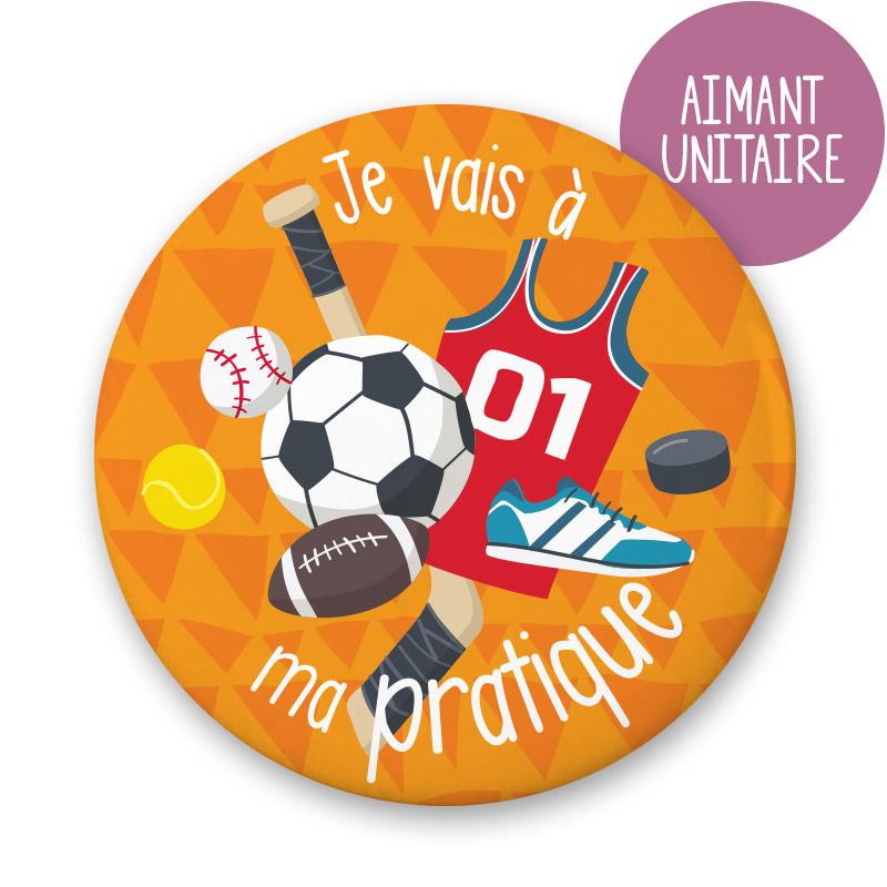 Aimant unitaire - Je vais à ma pratique - Minimo par Minimo vendu par MlleetCoco.com