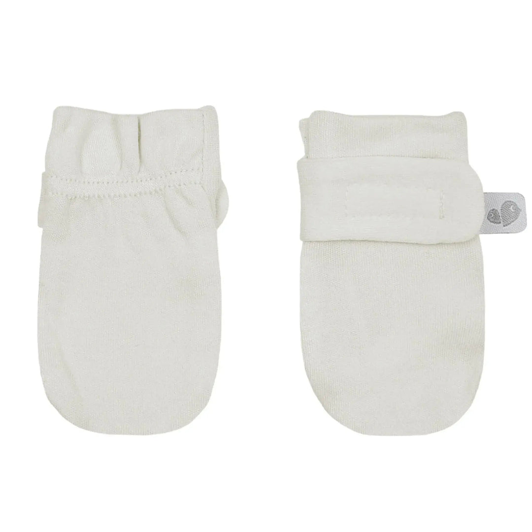 Perlimpinpin mitaines anti egratignures bambou 0-3 mois ivoire bebe