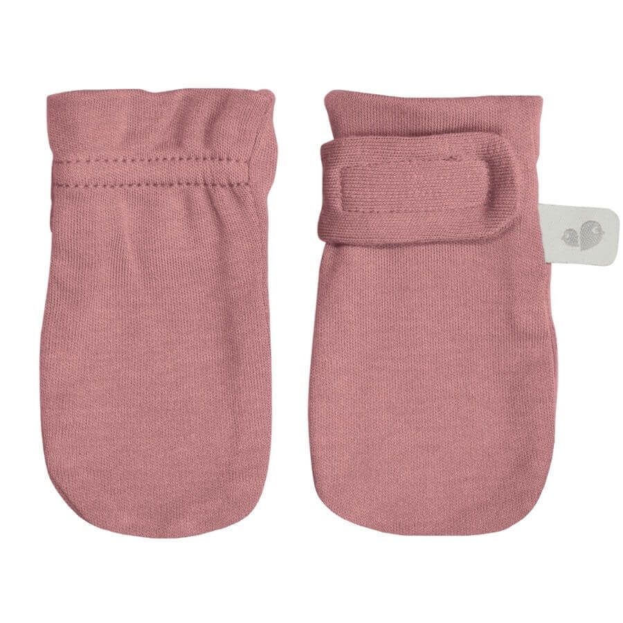 Perlimpinpin mitaines anti egratignure bambou 0-3 mois bebe rose