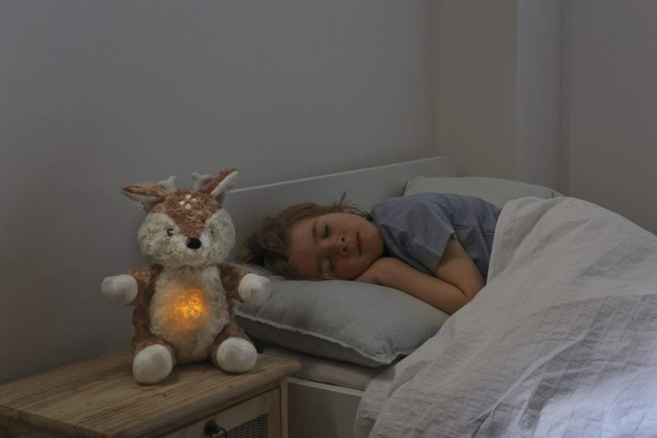 cloudb peluche musicale lumineux finley faon jouet
