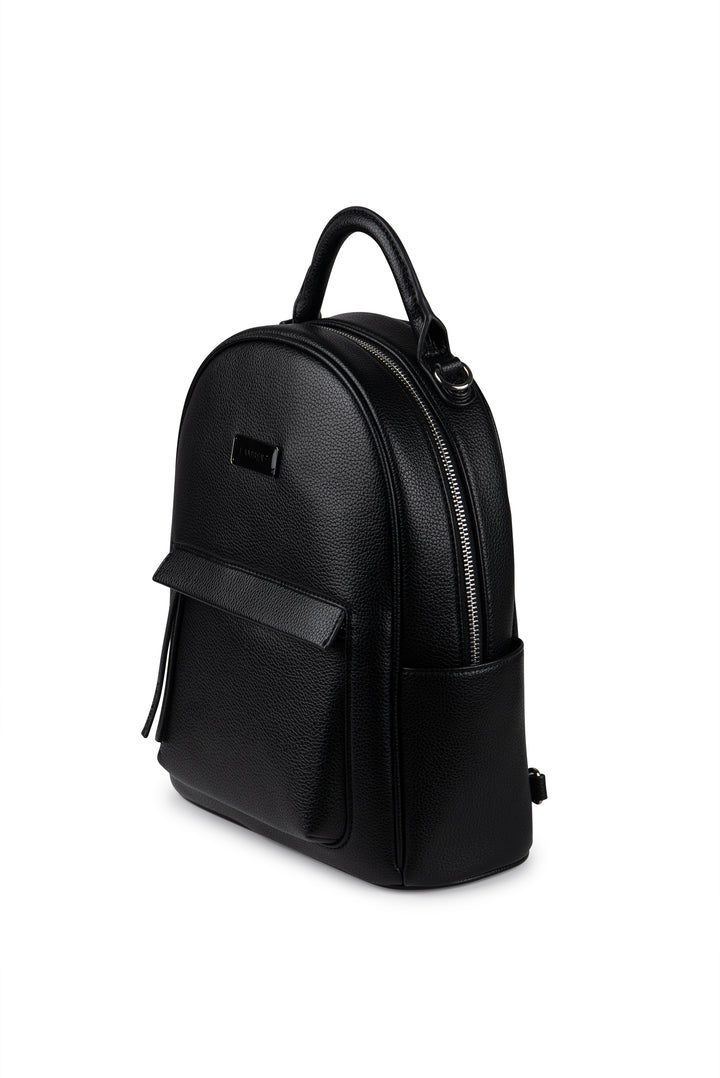 sac dos maude noir lambert cuir vegan compagnie quebecoise