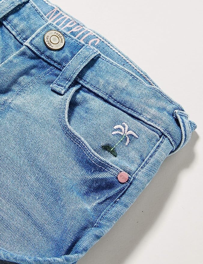 short denim bleu pâle palmier vêtement enfant Noppies