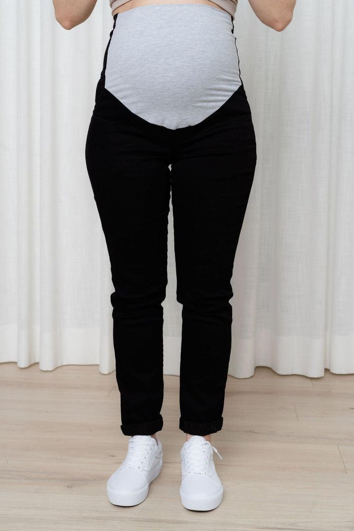 pantalon en twill noir Rose maternité compagnie québécoise
