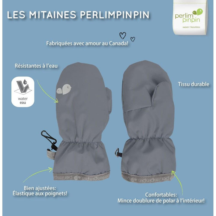 Mitaines mi-saison imperméable - Marine - Perlimpinpin par Perlimpinpin vendu par MlleetCoco.com