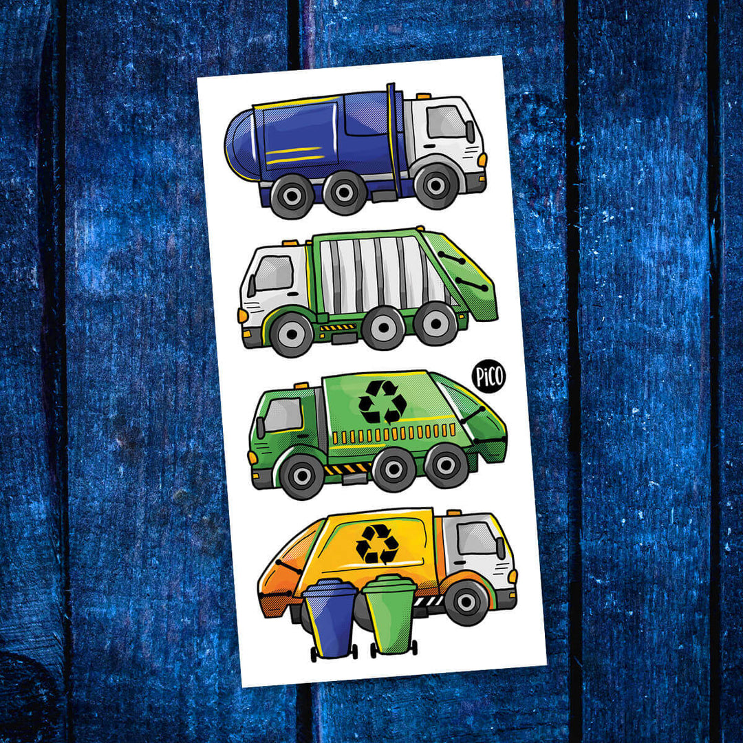 Pico tatouages temporaires camions recyclage compagnie quebecoise enfants