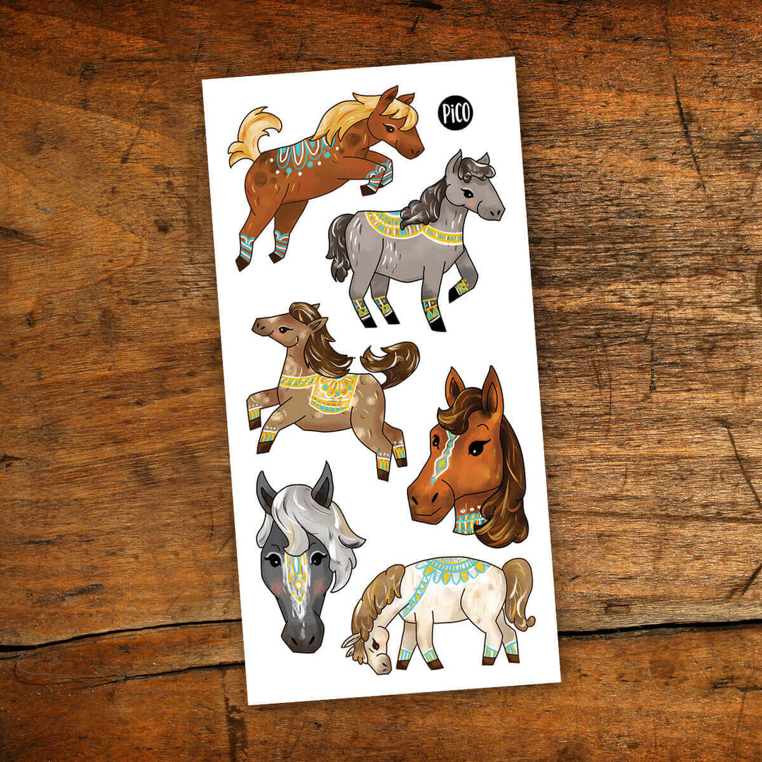 Pico tatouages temporaires chevaux sauvages compagnie quebecoise